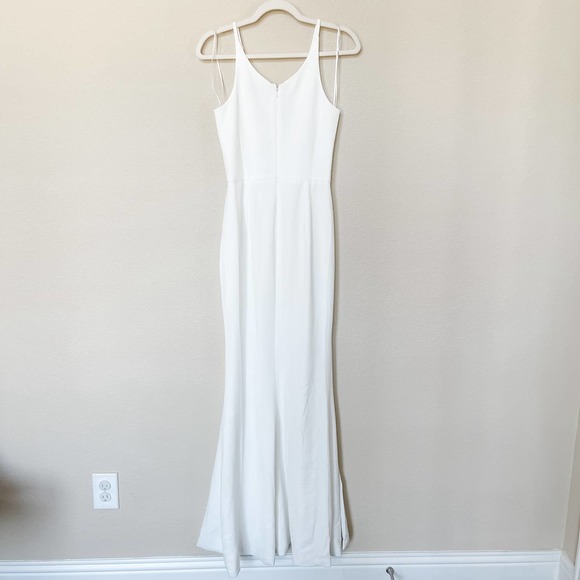 Dress The Population Iris Trumpet White Formal Maxi Dress Size XS - Picture 10 of 13